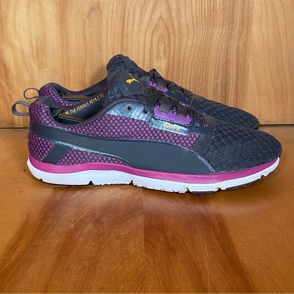 Womens 6.5 Puma Everfit Running Shoes Grey Purple SEF1292